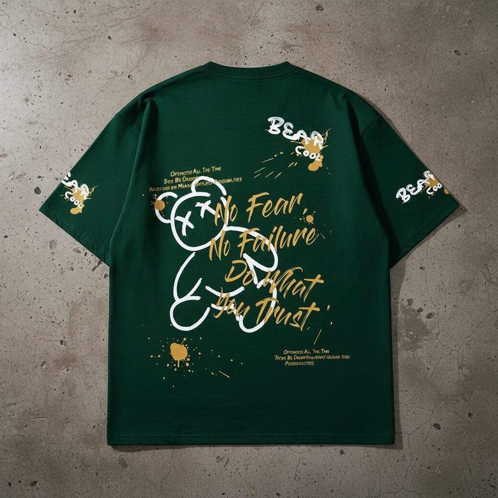 Cartoon Bear Print Tee