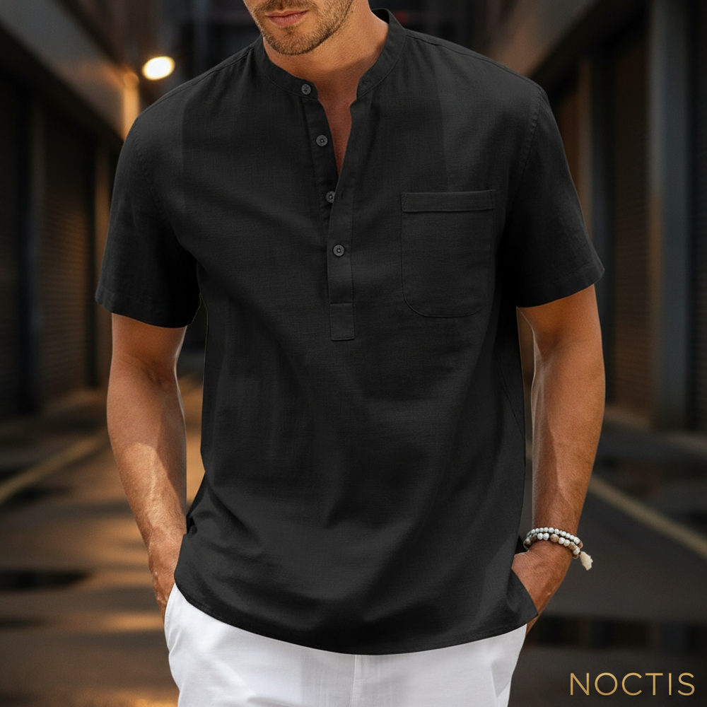 Men's Linen Henley
