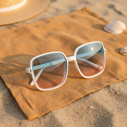 Oversized Gradient Square Sunglasses