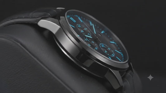 3PCS Mens Casual Business Watch Set Leather Band Quartz