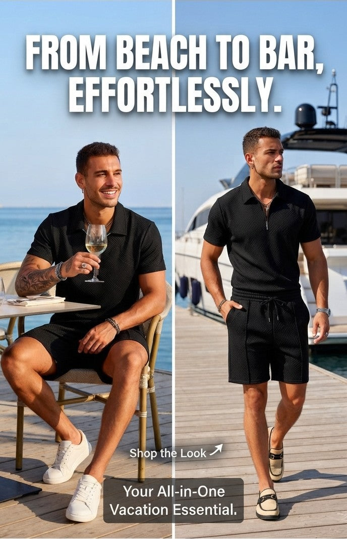 Your Summer Fit, Elevated🌴 2 Piece Mens summer Tracksuit