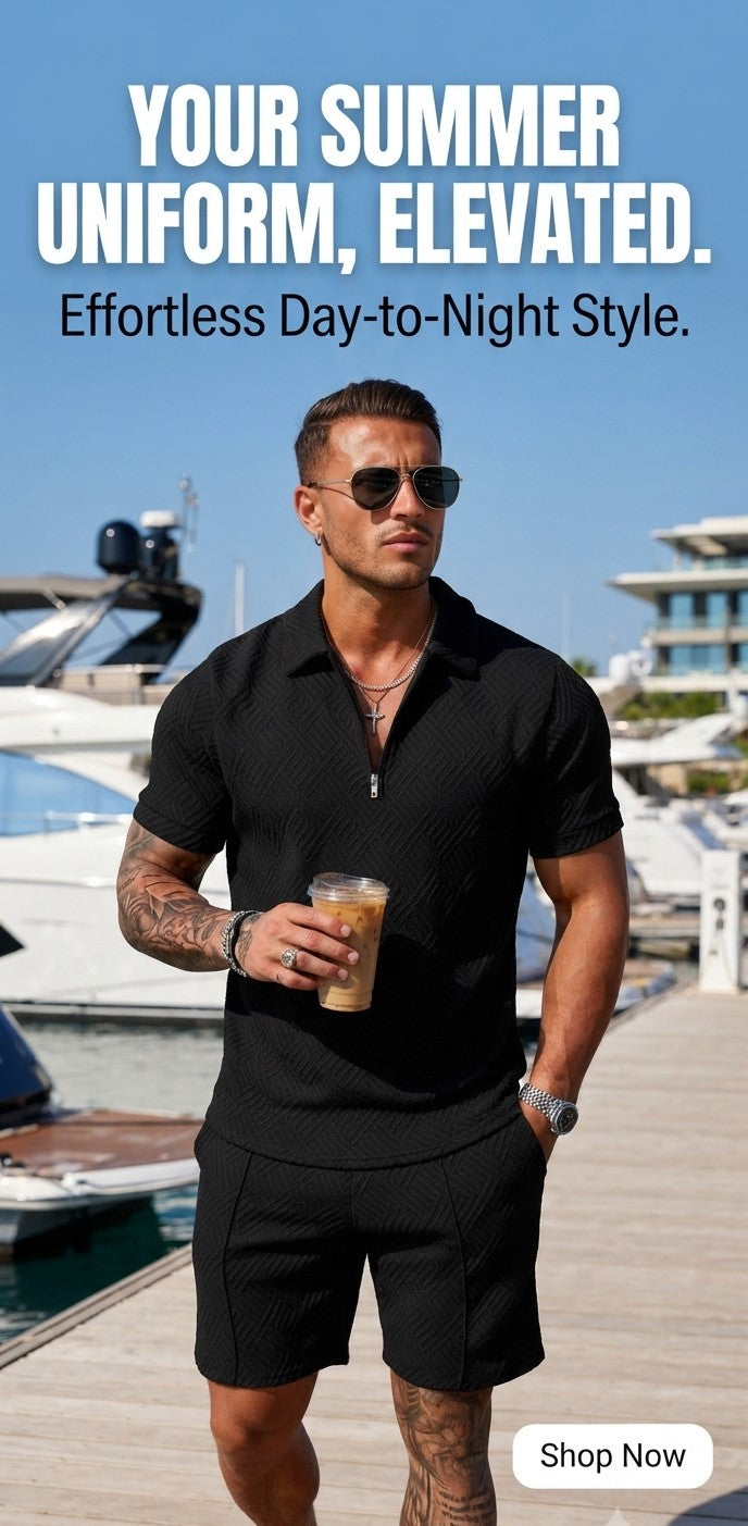 Your Summer Fit, Elevated🌴 2 Piece Mens summer Tracksuit