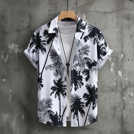 Vintage Print Hawaiian Shirt