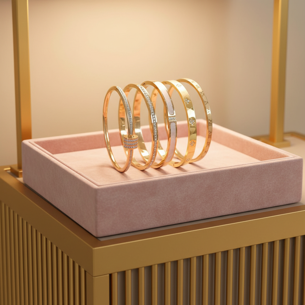 Zirconia Bangle Set
